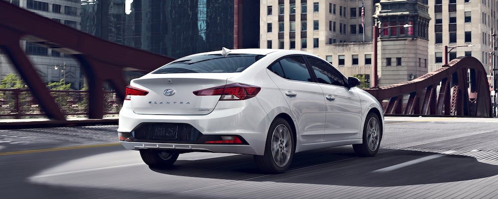 2019 hyundai elantra driving on bridge