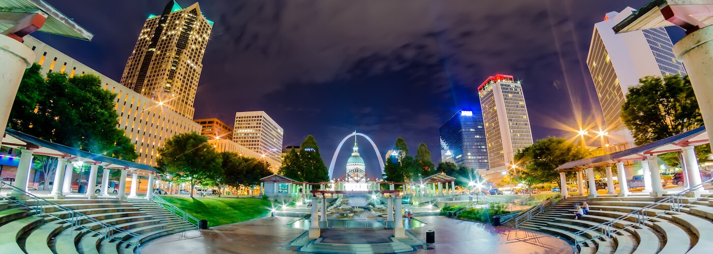 St. Louis City Center at Night