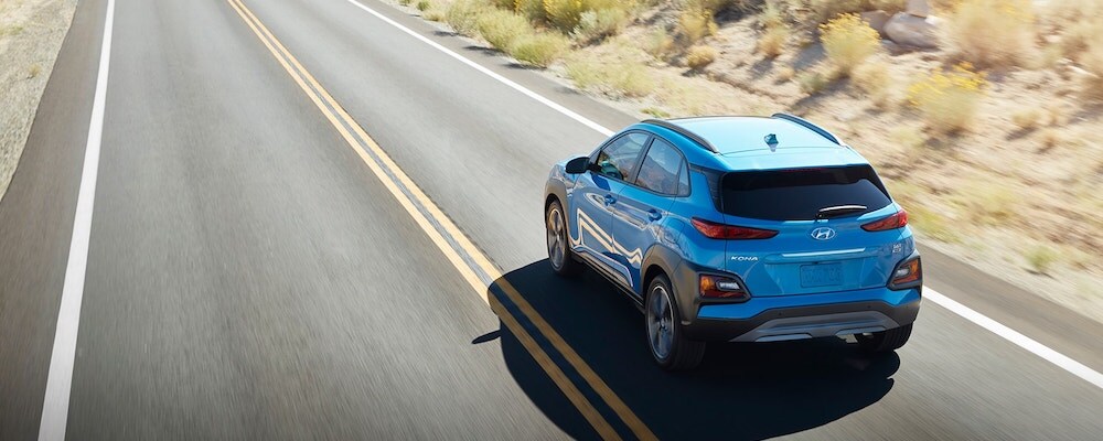 2019 kona driving on highway