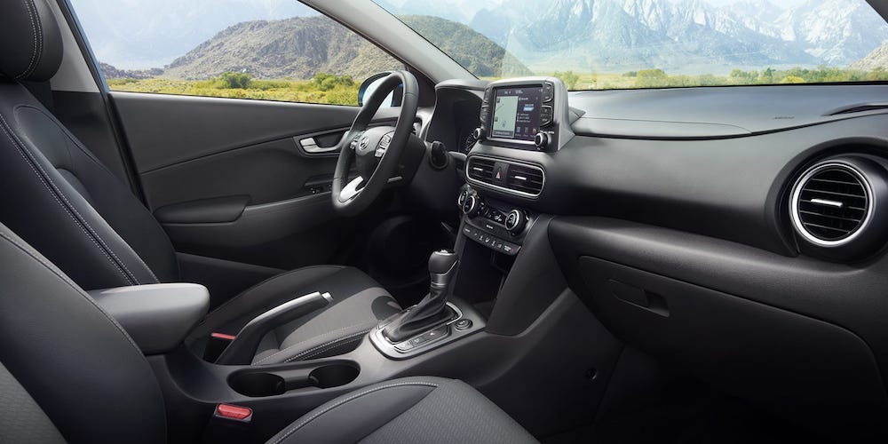 2020 Hyundai Kona Front Interior and Dash