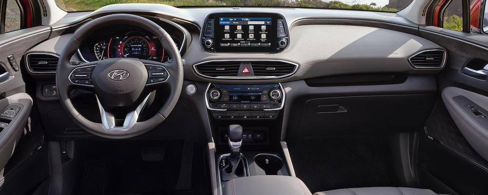 2019 santa fe front interior
