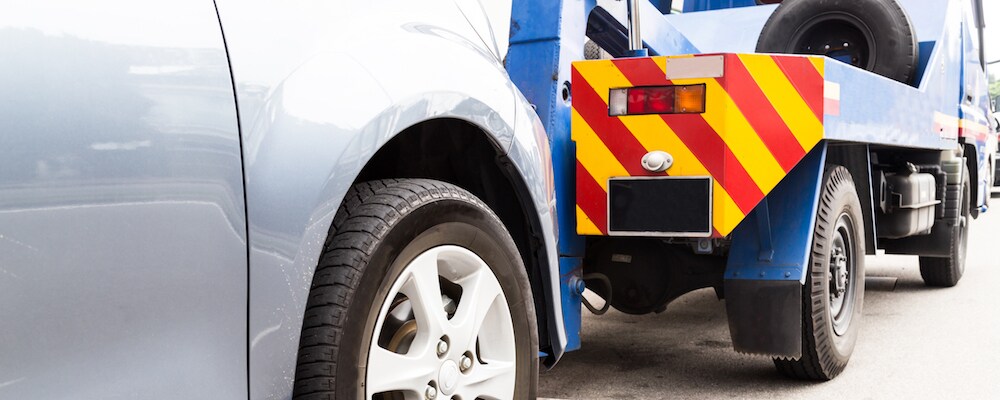 vehicle getting towed