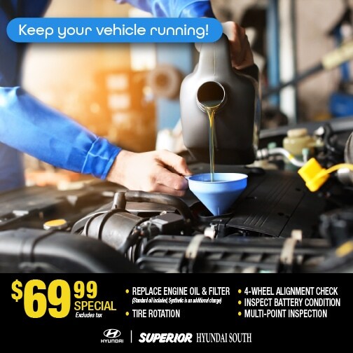 Engine Oil & Filter, Tire Rotation, Service Special