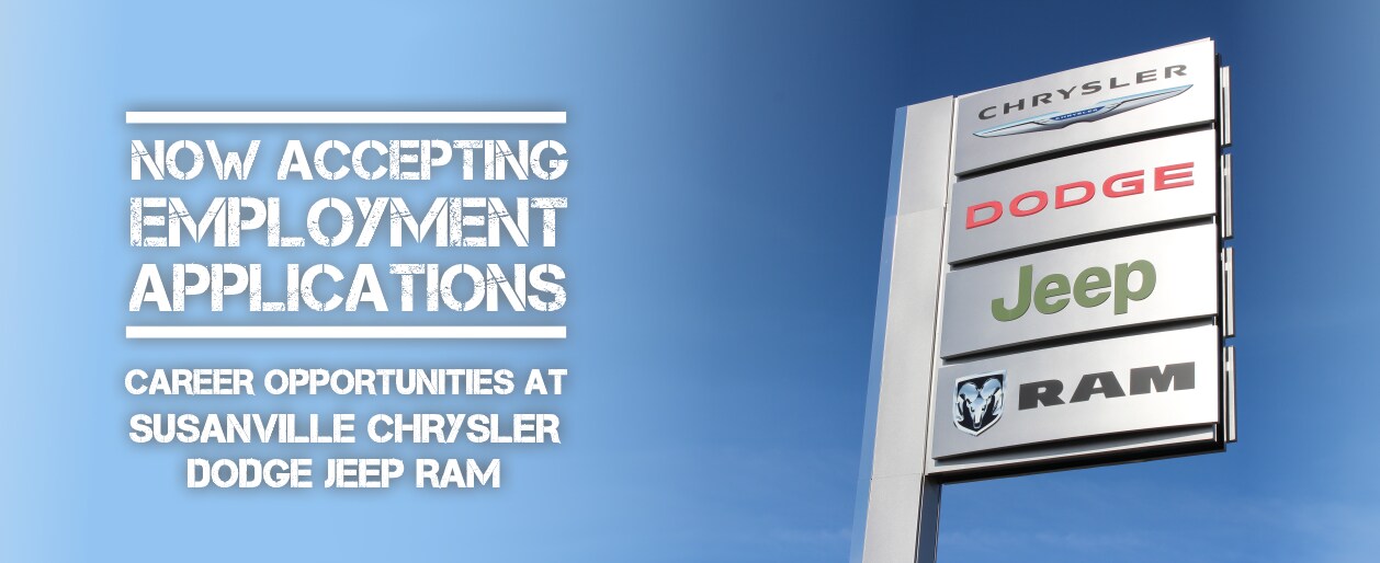 Career Opportunities at Susanville Chrysler Dodge Jeep Ram
