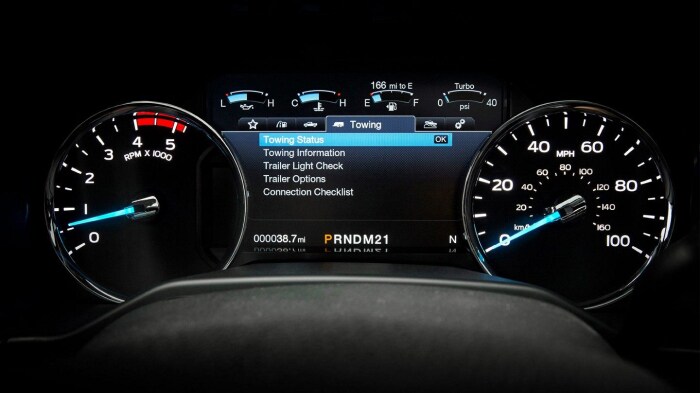 8-inch productivity display inside the 2019 Ford F-350