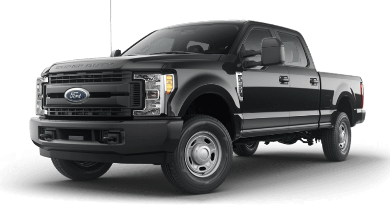 Black 2019 Ford F-250 4x4 Black 2019 Ford F-250 4x4 on a transparent background