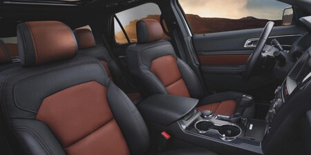 The spacious interior of the 2019 Ford Explorer