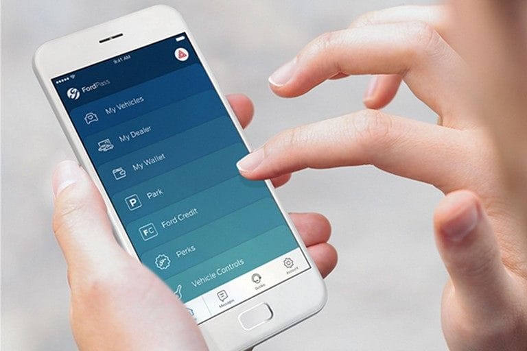 Infotainment 2019 Ford Escape Ford Pass infotainment application on an android phone