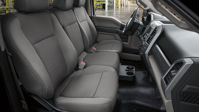 The comfortable interior of the 2019 Ford F-Series Chassis Cab will make commutes more enjoyable