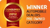 Consumer Choice Award - Winner, Automobile Dealers Pre-Owned Category