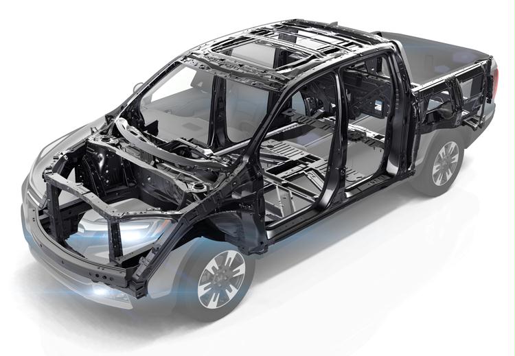 2017-Honda-Ridgeline-Unibody-Chassis