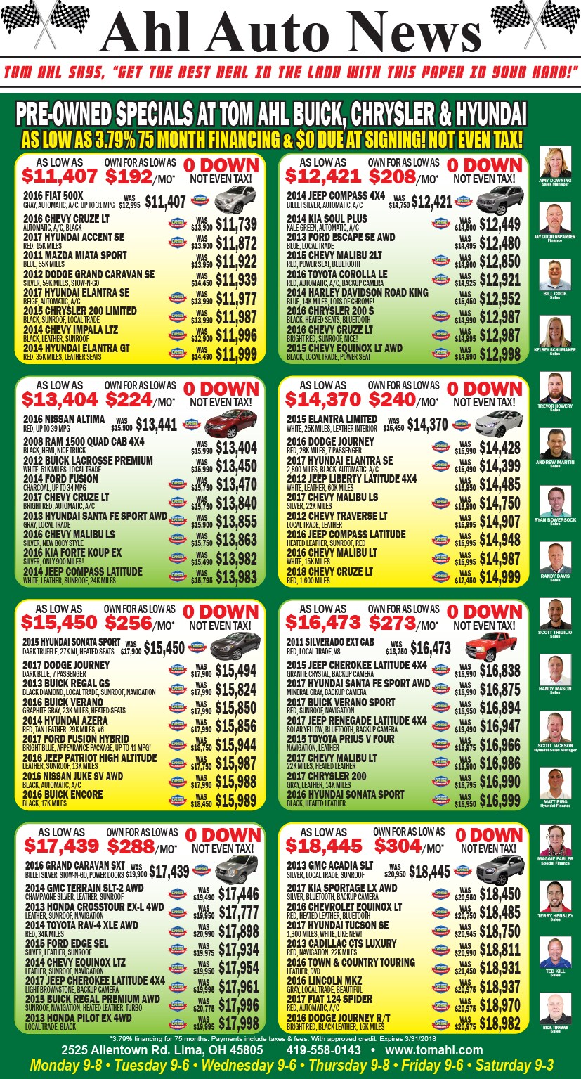 March Sales Race Used Car Offers