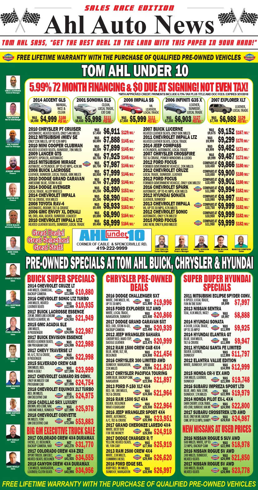Sales Race Used Car Sale