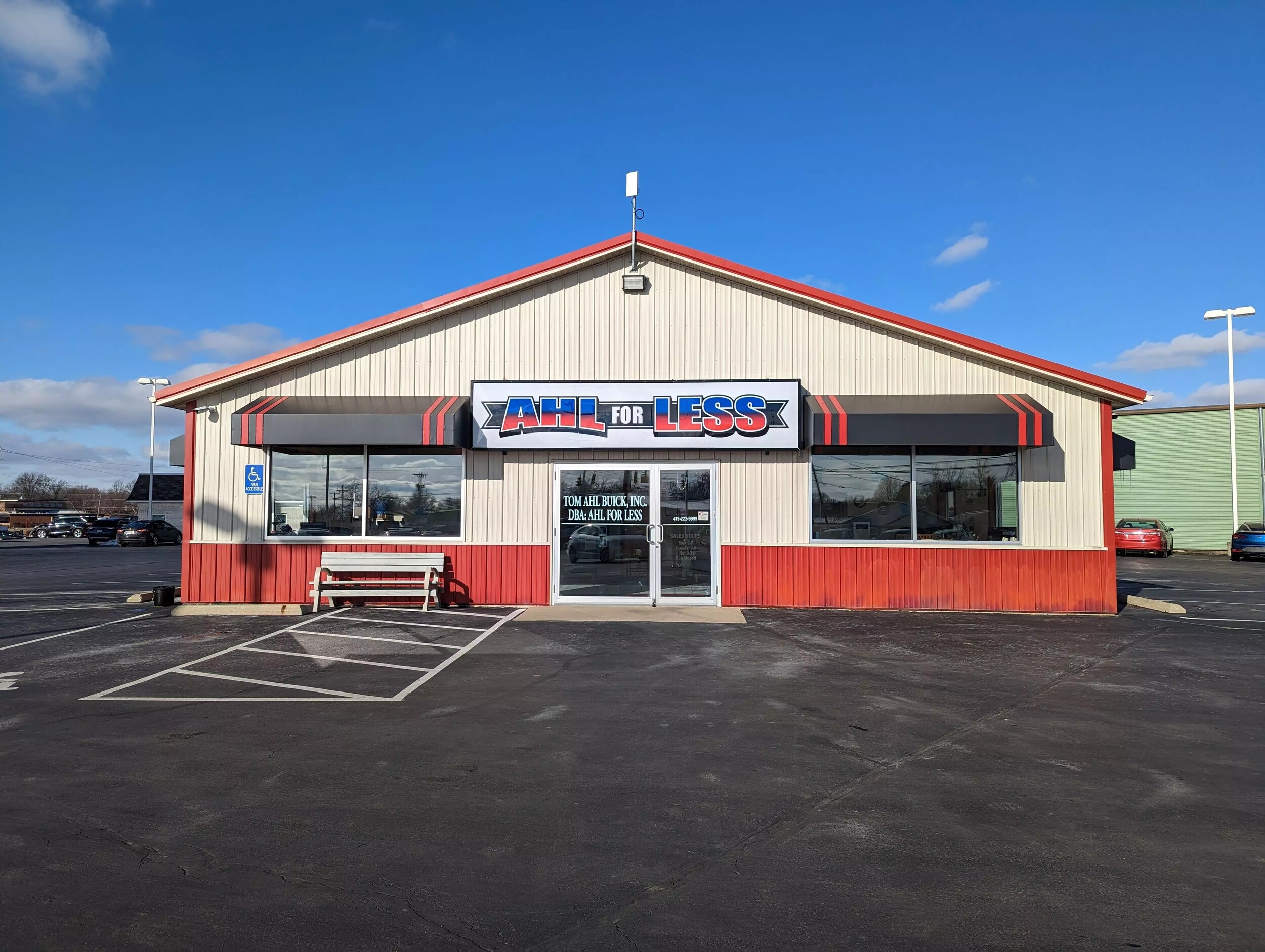 Front of the AHL For Less dealership Front of the AHL For Less dealership