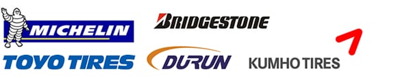 Michelin, Bridgestone, Toyo, Durun and Kumho Tires