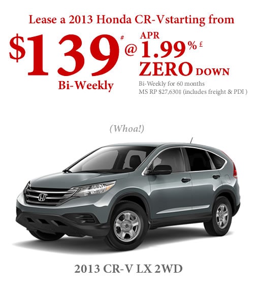 New 2013 Honda CRVs for Sale