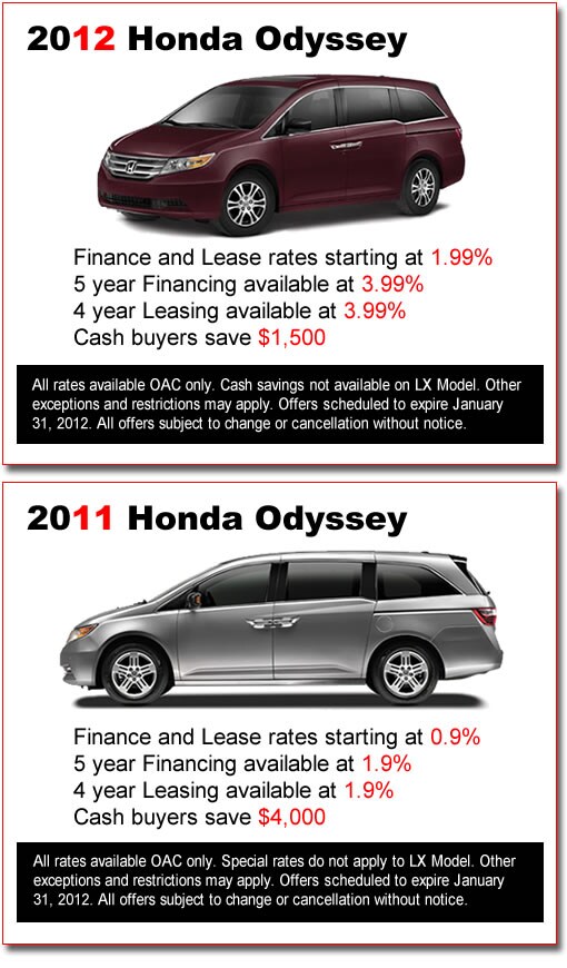 New Honda Odyssey Deals