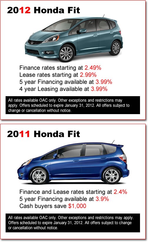New Honda Fits for Sale