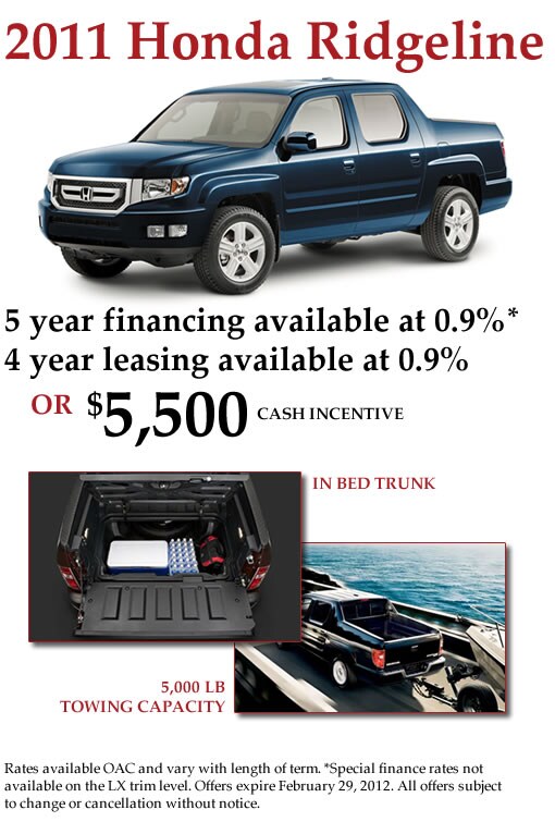 New 2011 Honda Ridgelines for Sale