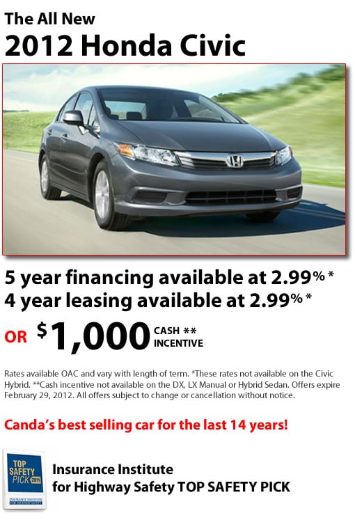 New 2012 Honda Civic for Sale
