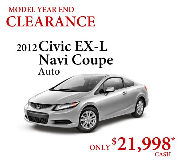2012 Honda Civic Coupe Clearance