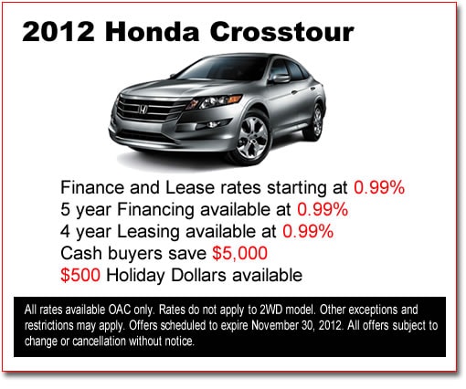 New 2012 Honda Crosstours for Sale
