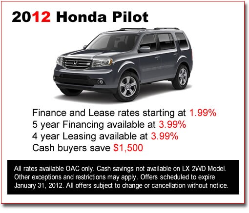 New Honda Pilot Deals