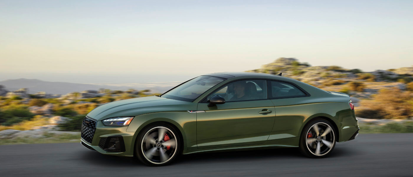 2024 Audi A5 Coupe Exterior Driving On Mountain Curve