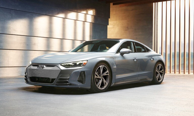 2022 Audi etron GT parked inside building