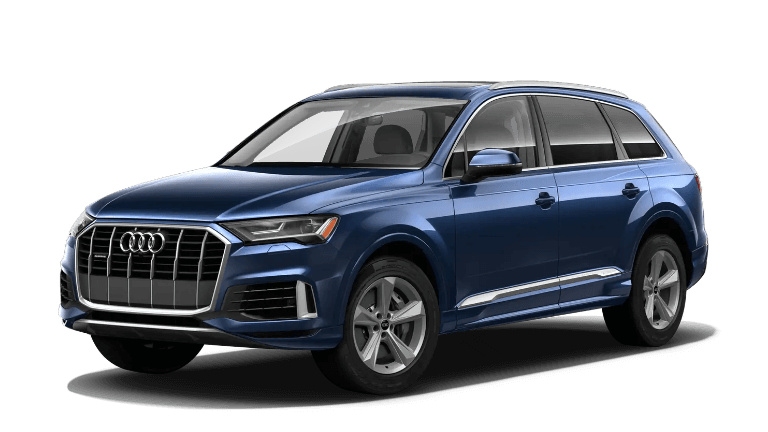2023 Audi Q7 45 Premium in Waitomo Blue Metallic exterior