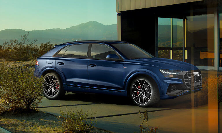 2022 Audi Q8 SUV exterior in Desert home