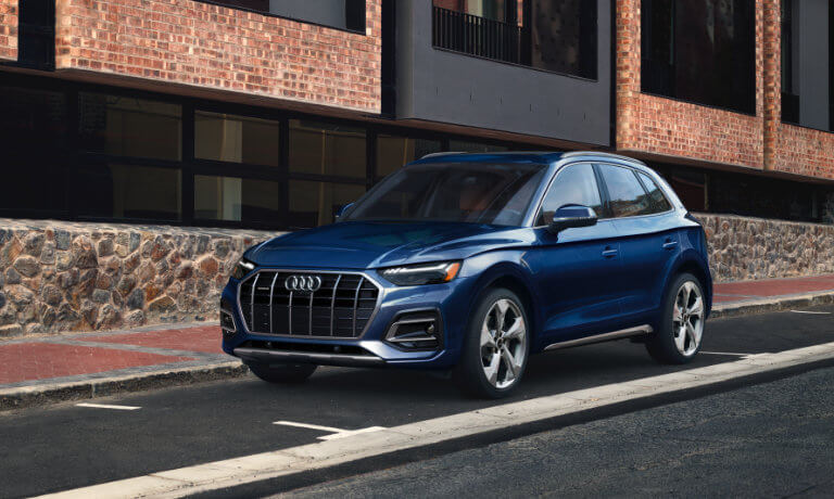 2022 Audi Q5 exterior parked on a brick street