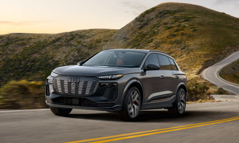 2025 Audi SQ6 e-tron Exterior Driving On Curved Road