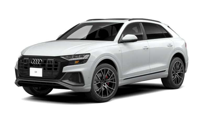 2022 Audi Q8 Prestige in Glacier White exterior