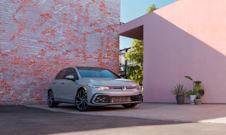 2022 Volkswagen Golf GTI parked in a shady corner
