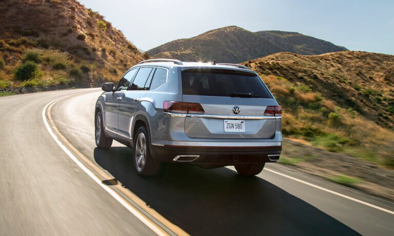 2021 Volkswagen Atlas Exterior Rear View Scenic Road-