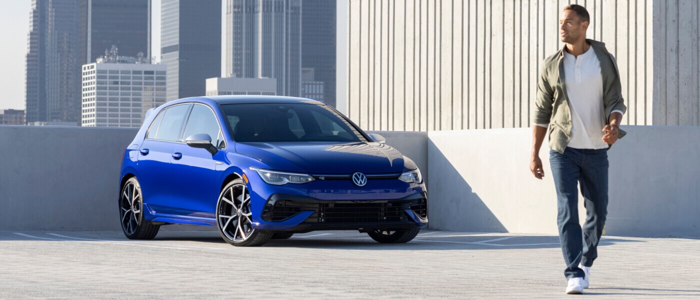 2024 Volkswagen Golf R Exterior Parking Garage Driver Walking Away