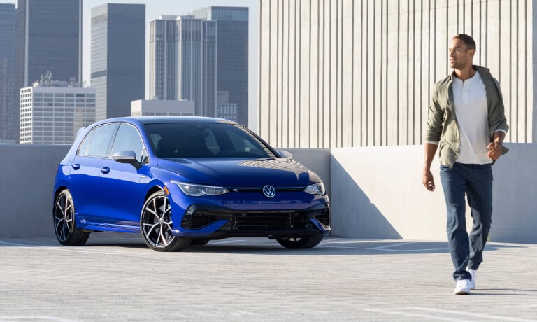 2024 Volkswagen Golf R Exterior Parking Garage Driver Walking