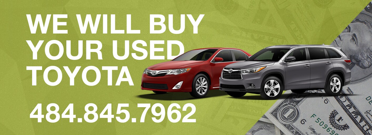 We Will Buy Your Used Toyota