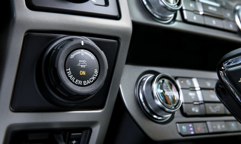 2020 Ford F-150 interior Pro Trailer Backup Assist button closeup