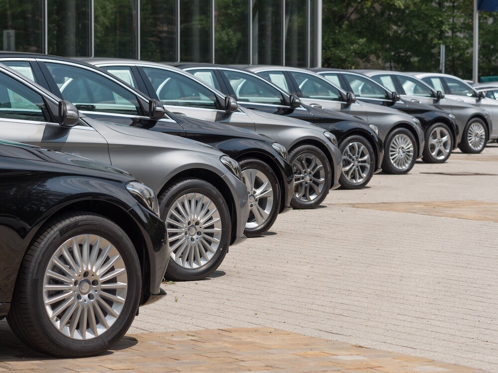 Row of used cars