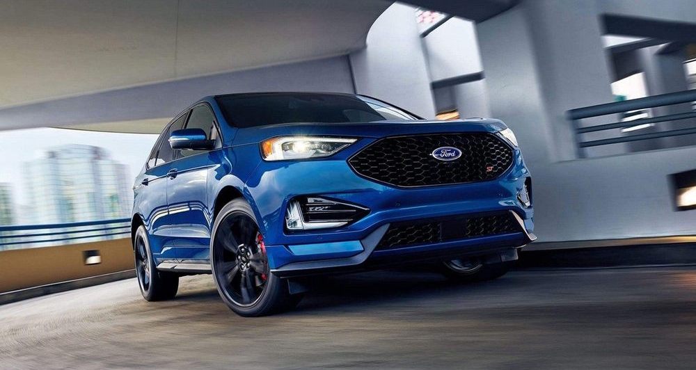 2019 Ford Edge Blue In Parking Deck