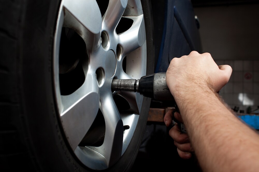 Changing a car tire