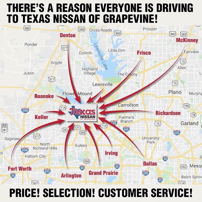Easy to get to Texas Nissan