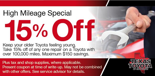 Save on Service for your High Mileage Vehicle