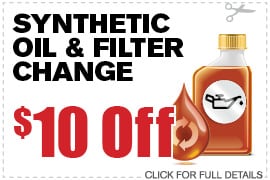 synthetic oil and filter change
