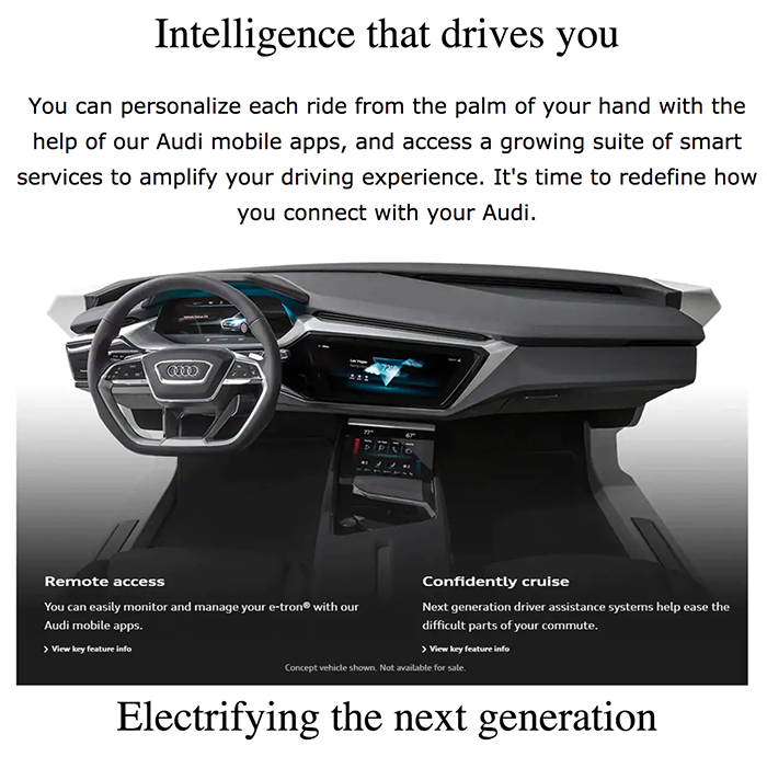 New Audi E-Tron at Audi Exchange