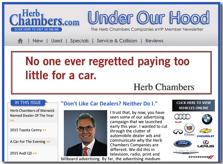 Herb Chambers Companies Boston New & Used Car Dealerships Parts