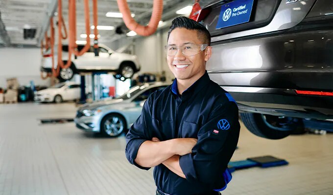 Service team member in service center