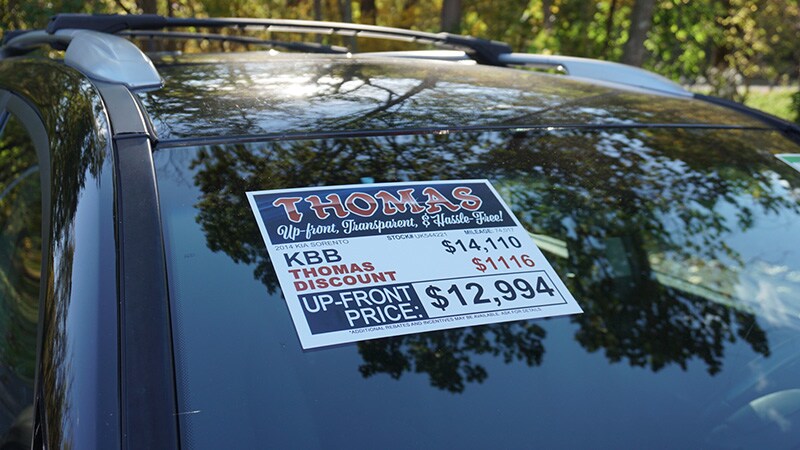Thomas Cumberland Up-front Price Sticker